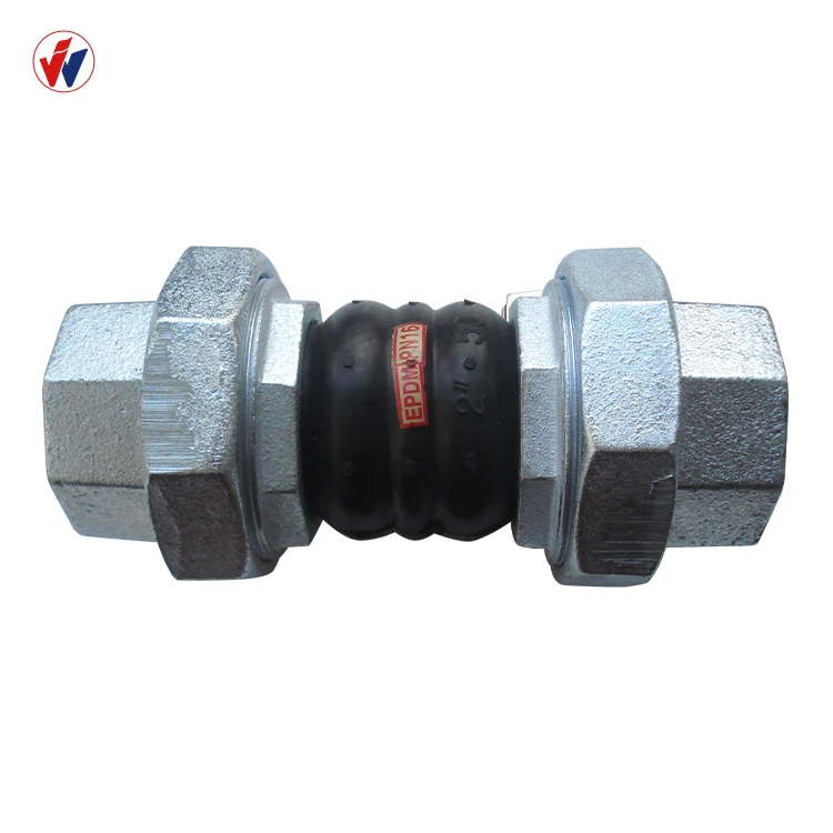Double Ball Union Type Rubber Expansion Joint Female Threaded Unions Easy Installation Air Impermeability with Factory Price