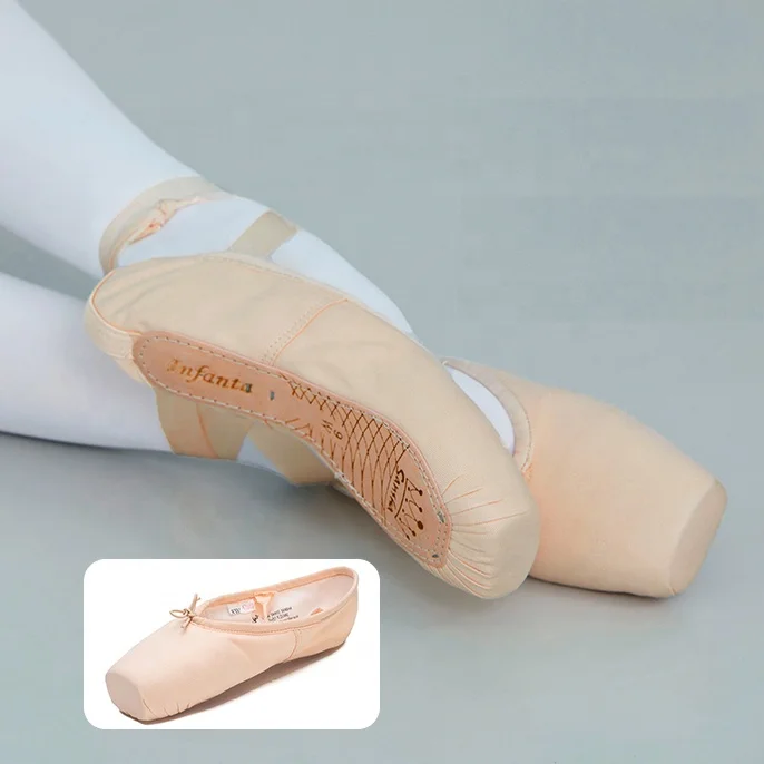 S5113 Professional canvas Ballet Dance Pointe Toe Shoes With Suede Toe  ballet shoes Flat Wholesale Cheap ballet lesson shoes