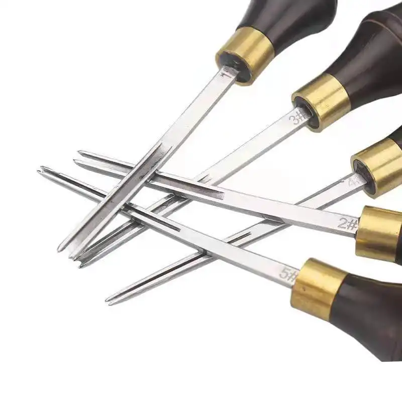Hot Selling Leather Handmade Edge Tools Wooden Handle Leather Edge Bevelers