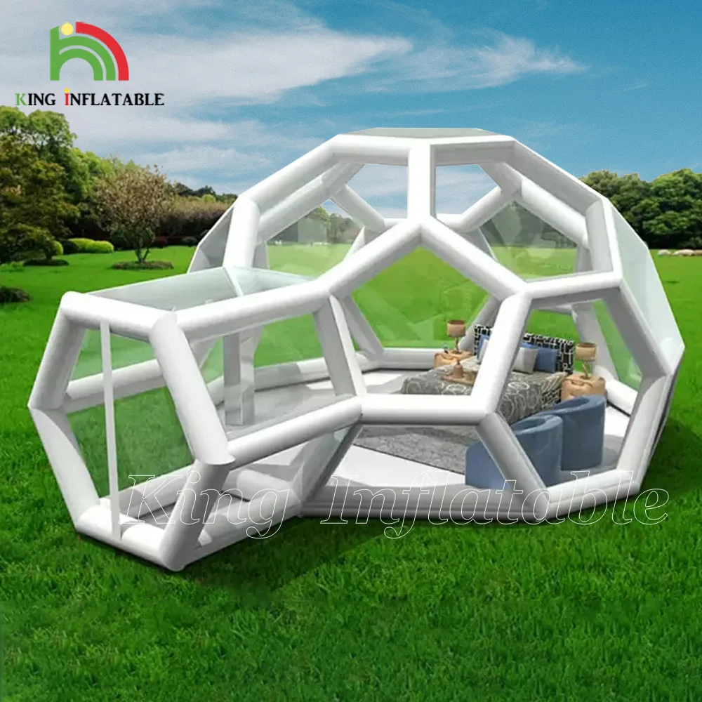 Outdoor Inflatable Transparent Bubble Tent Hotel PVC Camping Single Tunnel Clear Blow Up Dome House Tents