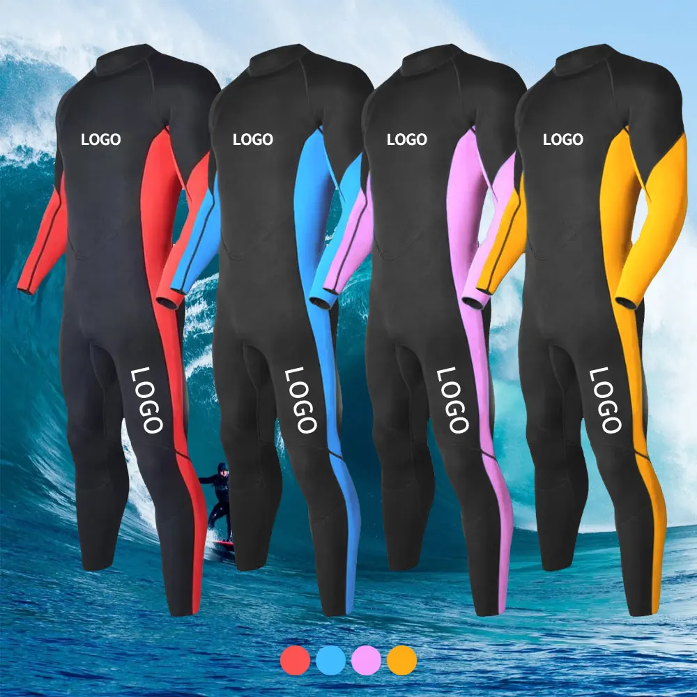 Custom Logo 3mm Neoprene Wetsuits Wholesale High Quality One Pieces Full Body Adult Surfing Diving Wet Suit For Men