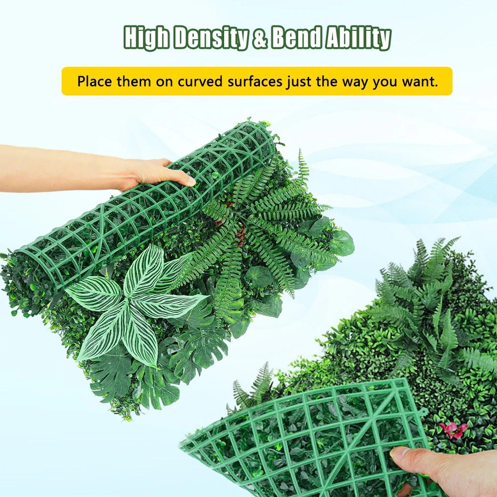 backdrop wedding decor garden hanging plant foliage vertical plastic artificial green grass boxwood wall