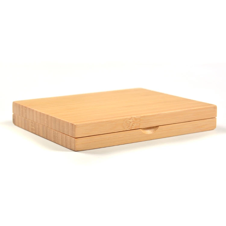 Private label eco friendly bamboo makeup palette magnetic custom logo empty magnetic eyeshadow palette with mirror