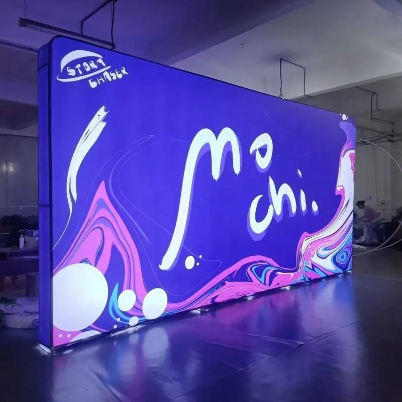 Vertical Rotating Led Lightbox Slim Light Box Portable Fabric Display Led Seg Light Box