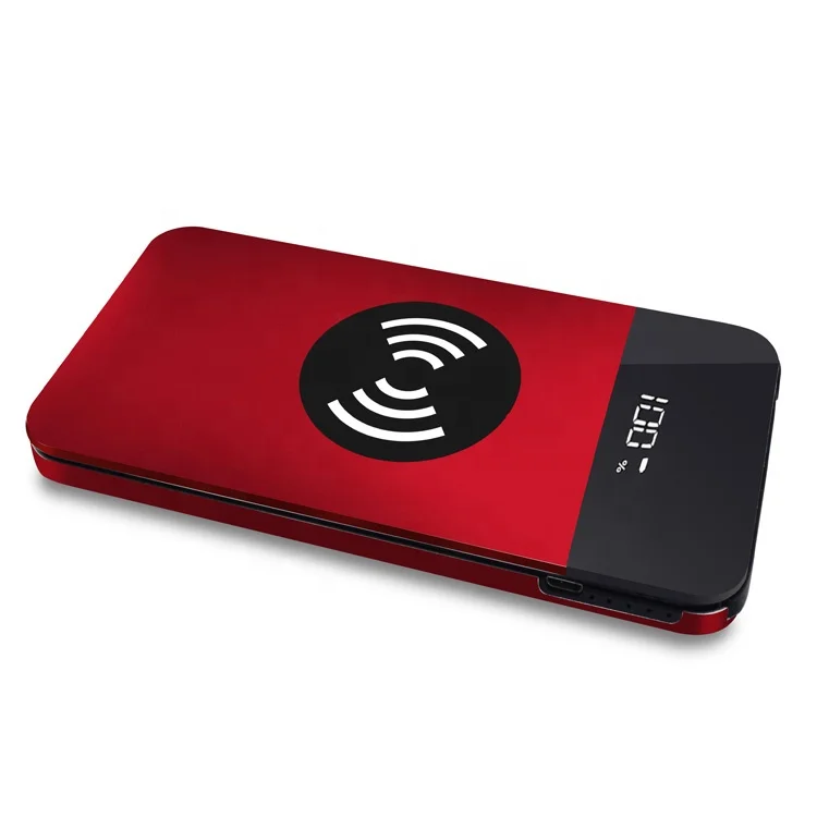 Alibabas Best Sellers Private Mold Multifunctional Ultra Slim Qi Wireless Charger Portable Wireless Power Bank With LCD Digital