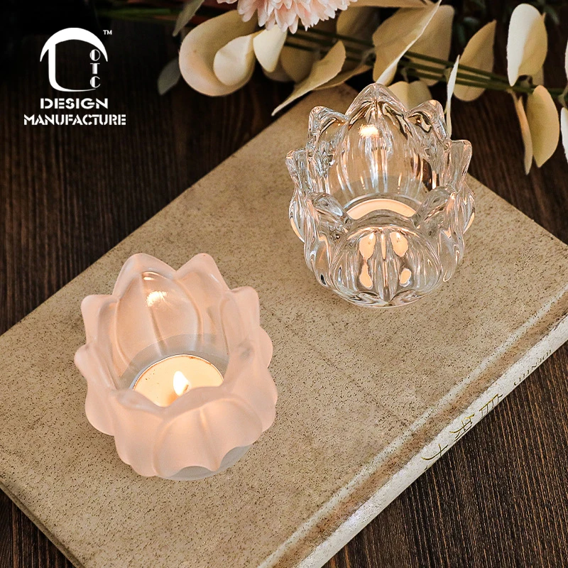 Simple Modern tulip glass candle holder wedding acrylic candle holders cheap wedding decoration table centerpiece