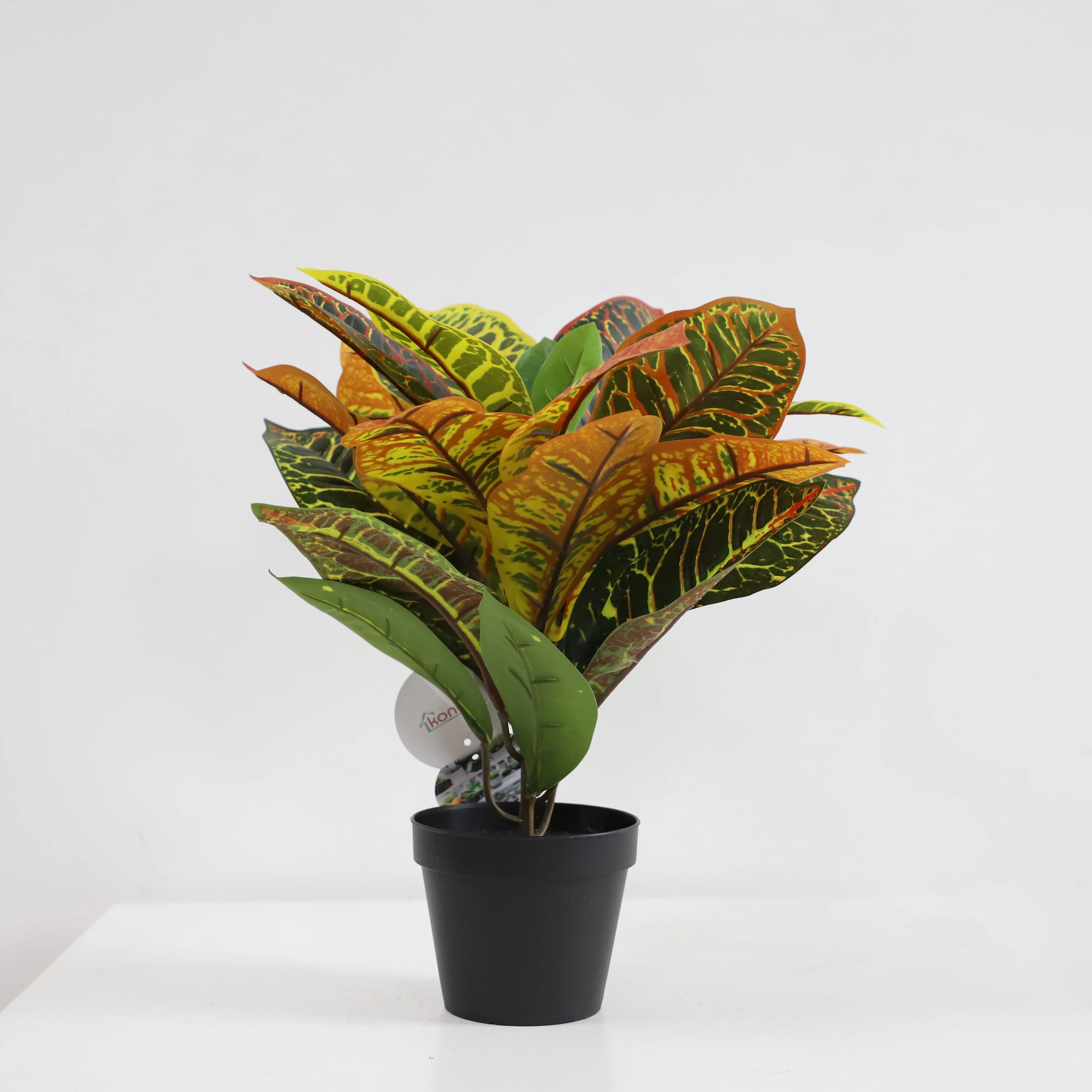 Ficus Codiaeum variegatum croton tree potted plant artificial ornamental plants