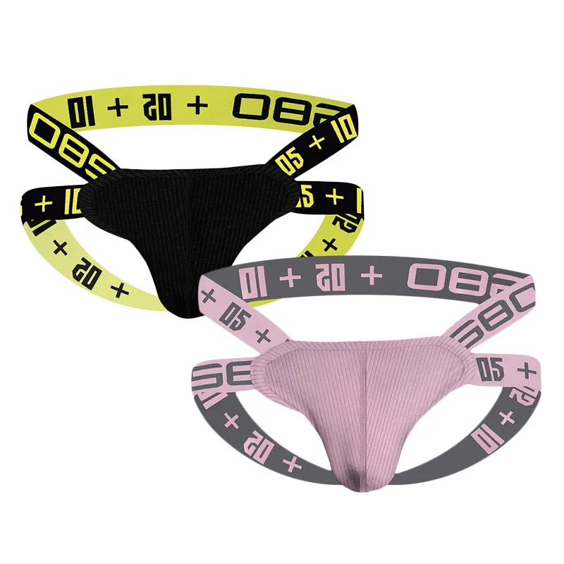 In stock Sexy low waist male panties Solid color Men underwear wholesale hot sale best price trendy sex youth thong