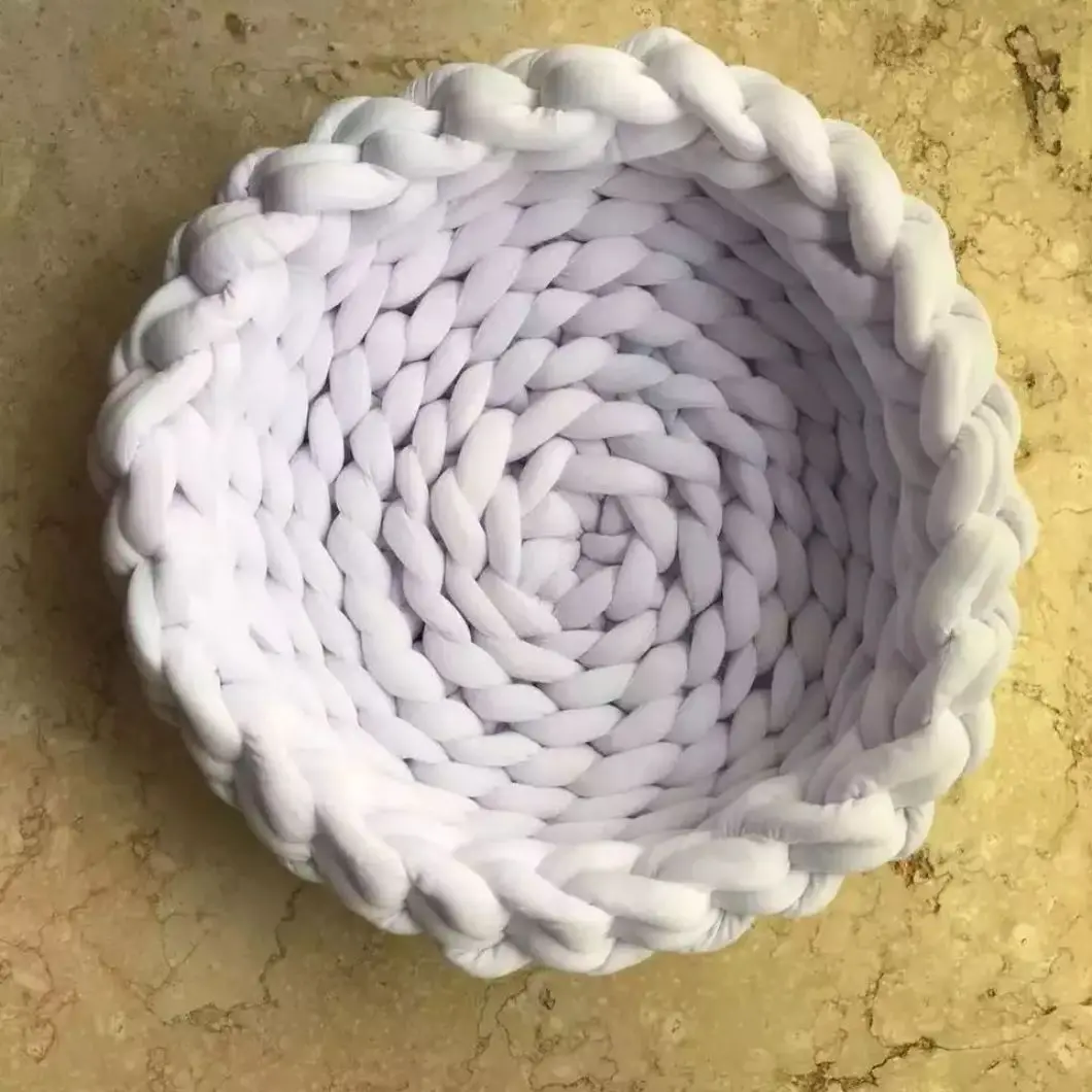 Washable handmade soft  dog cat bed nest multi-colors woven core filling cotton coarse wool pet nest