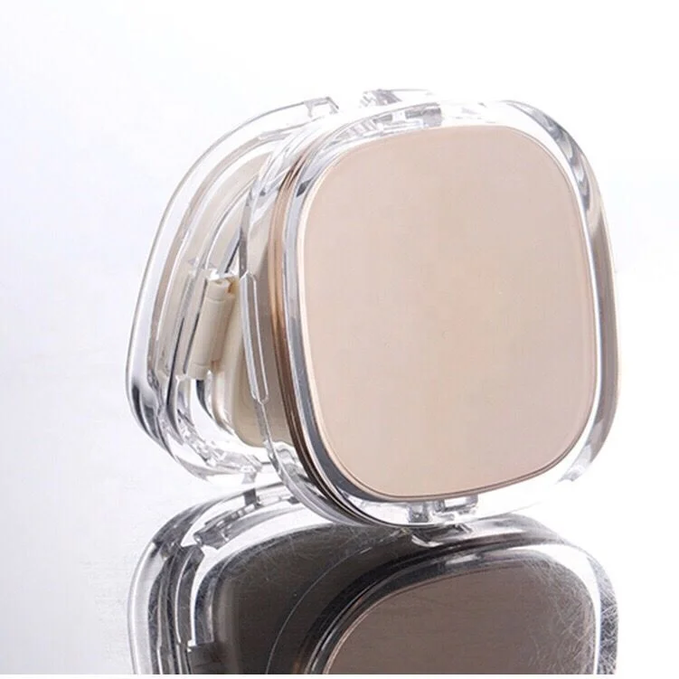 Factory New arrival acrylic square cushion powder case for foundation case packaging 15g