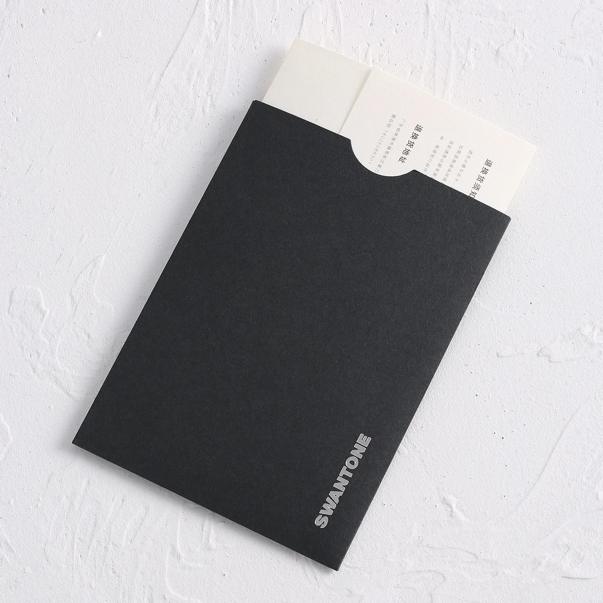 Embossed Logo Matt White Art Paper Custom Paper White Envelopes With Thank You Card For Fashion Brand