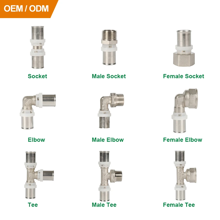IFAN 16-32mm Free Sample PEX AL PEX Pipe Fittings Brass Pex Pipe Press Fittings Pressfittings