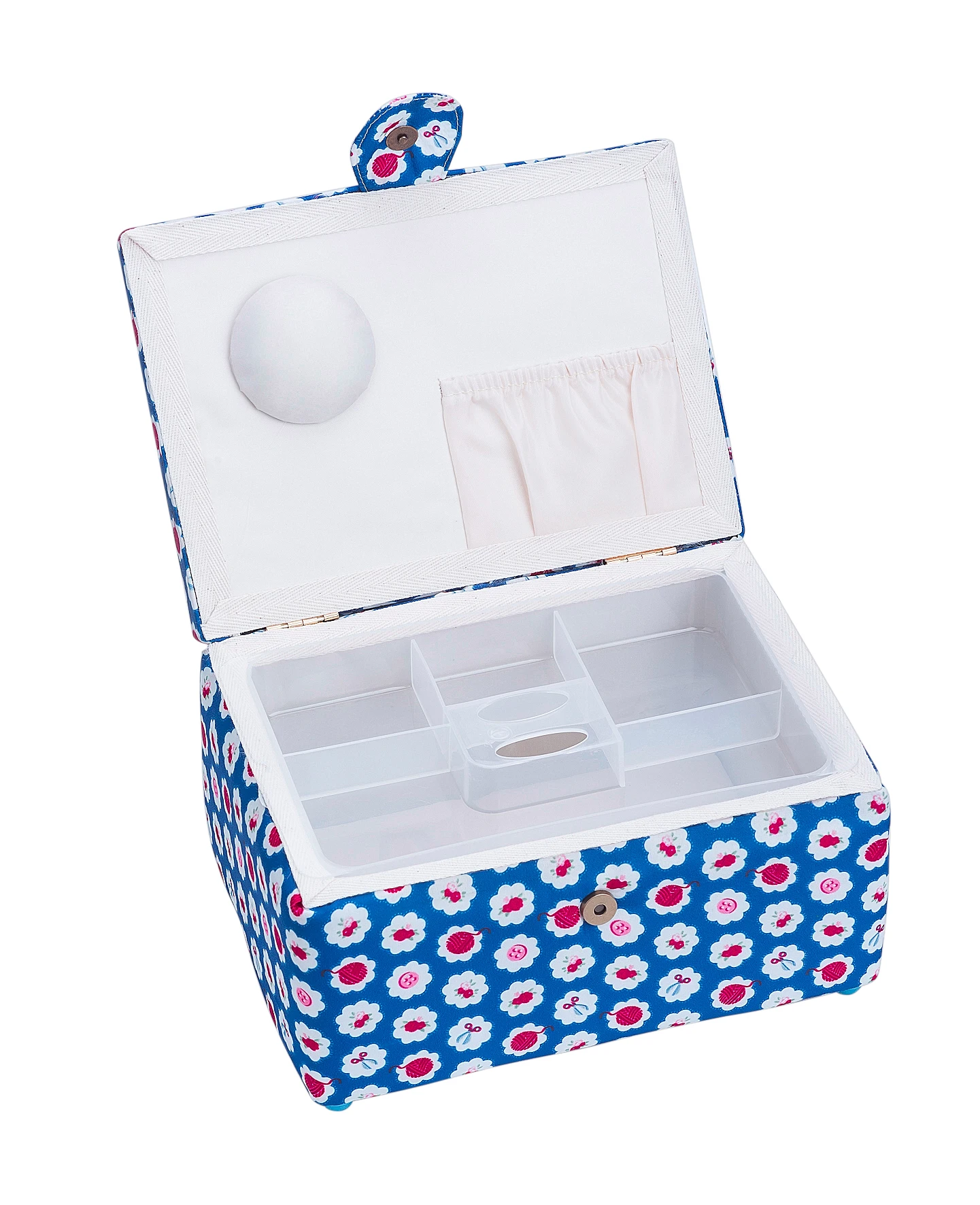 Страна Стиль Ткань покрыты коробка для хранения портативный вязать корзина Вышивание инструмент корзина хранения