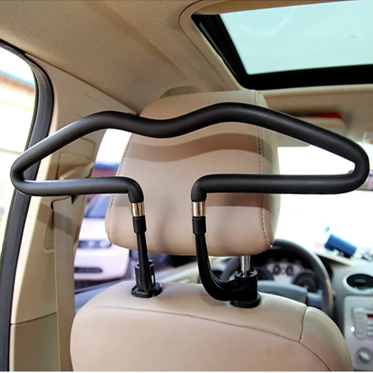 Car Clothes Hanger Car Seat Back Pu Stainless Steel Clothes Hanger Car Suit Hanger For Clothes
