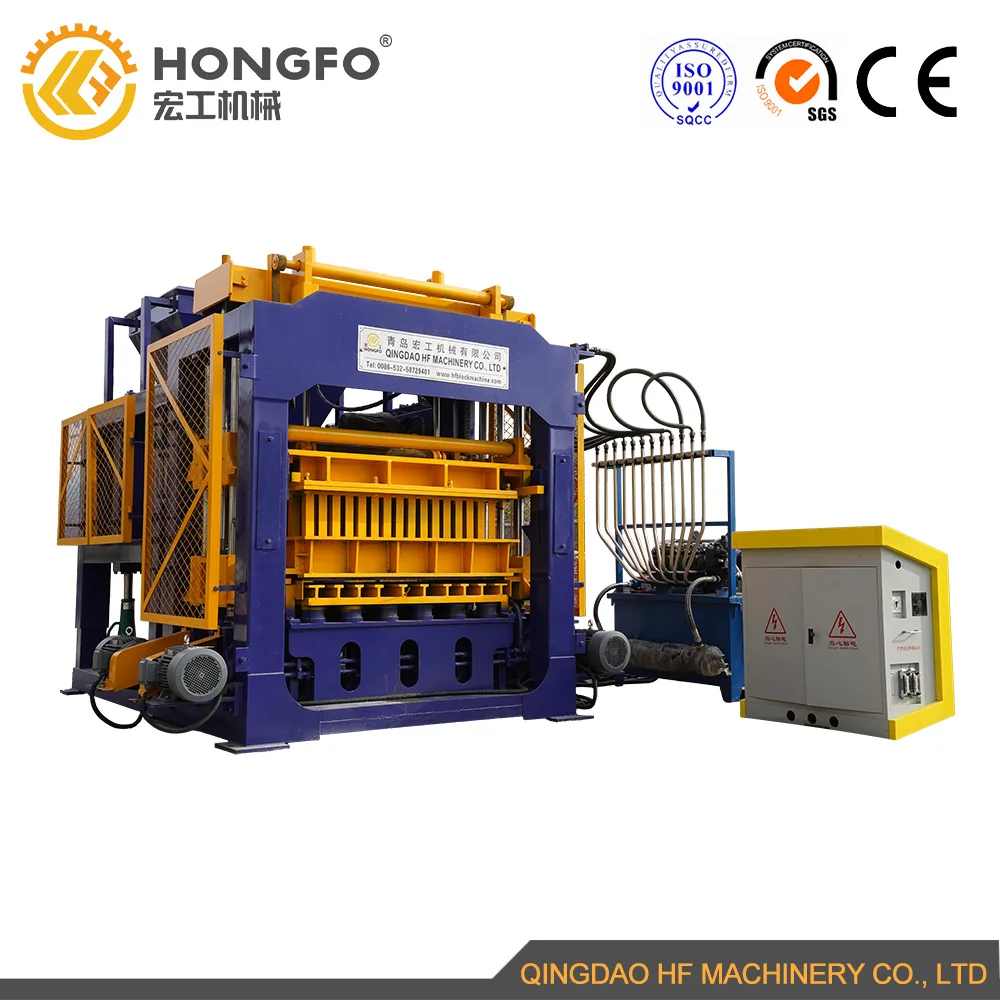 QT12-15 fully Automatic leading tech different kinds Hollow solid paving curbstone Brick Block Making Machine Dominican Mexic