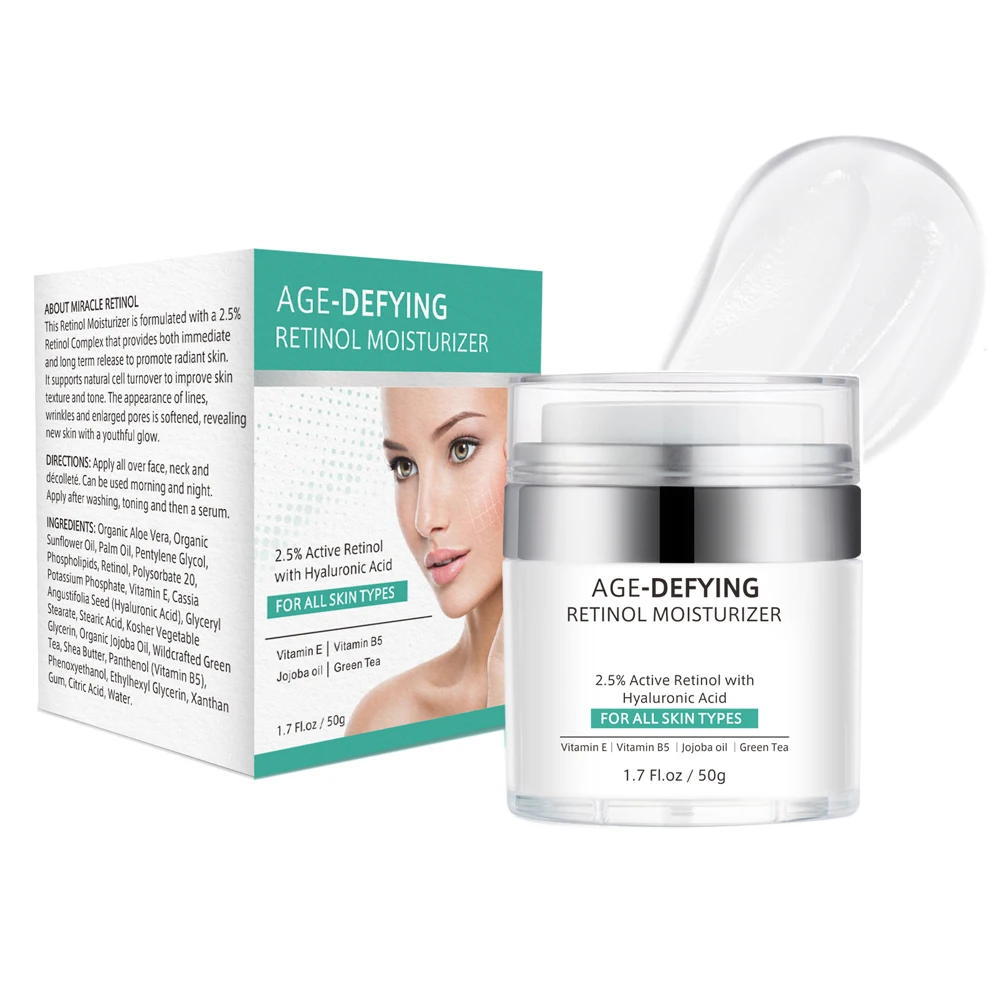 Ретинол 2.5% увлажняющий крем для лица с гиалуроновой кислотой против старения для удаления морщин витамин E коллаген гладкое Отбеливание Крем