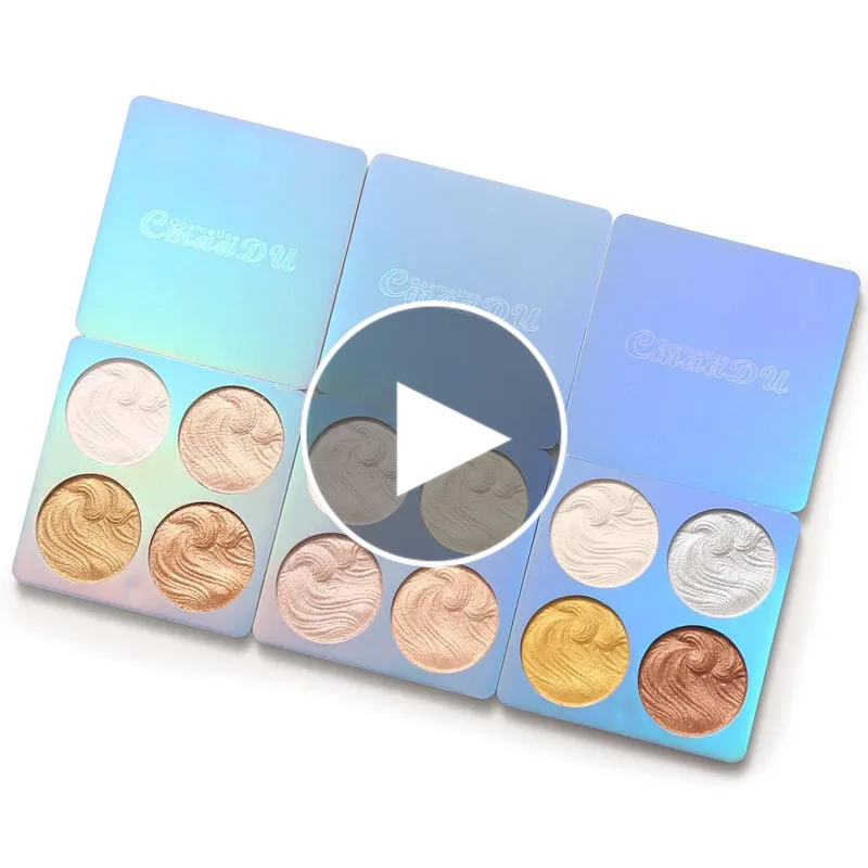 Light Weight Makeup Cheekbones 4 Colors Highlighter Powder Palette Bronzer Palette