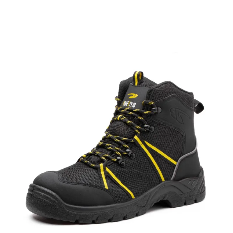 Wholesale Steel Toe Anti Slip Wear Resistant Light Weight Protective Breathable Working Sport Safety Shoes