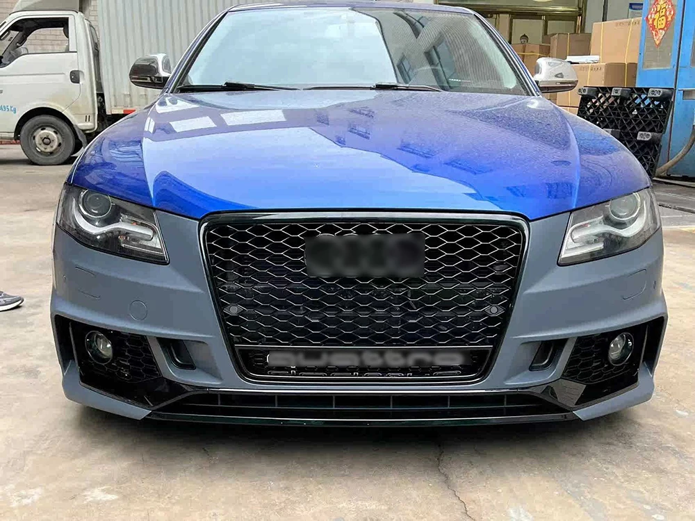 Full Set Car Front Bumper Grill Bodykit For Audi A4 B8 To Rs4 Accessories Body Kit