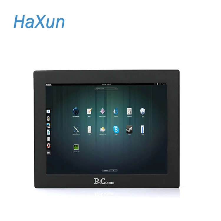 Low cost 10 inch touch panel pc for cnc machine 6-36v wide voltage 2 lan ports