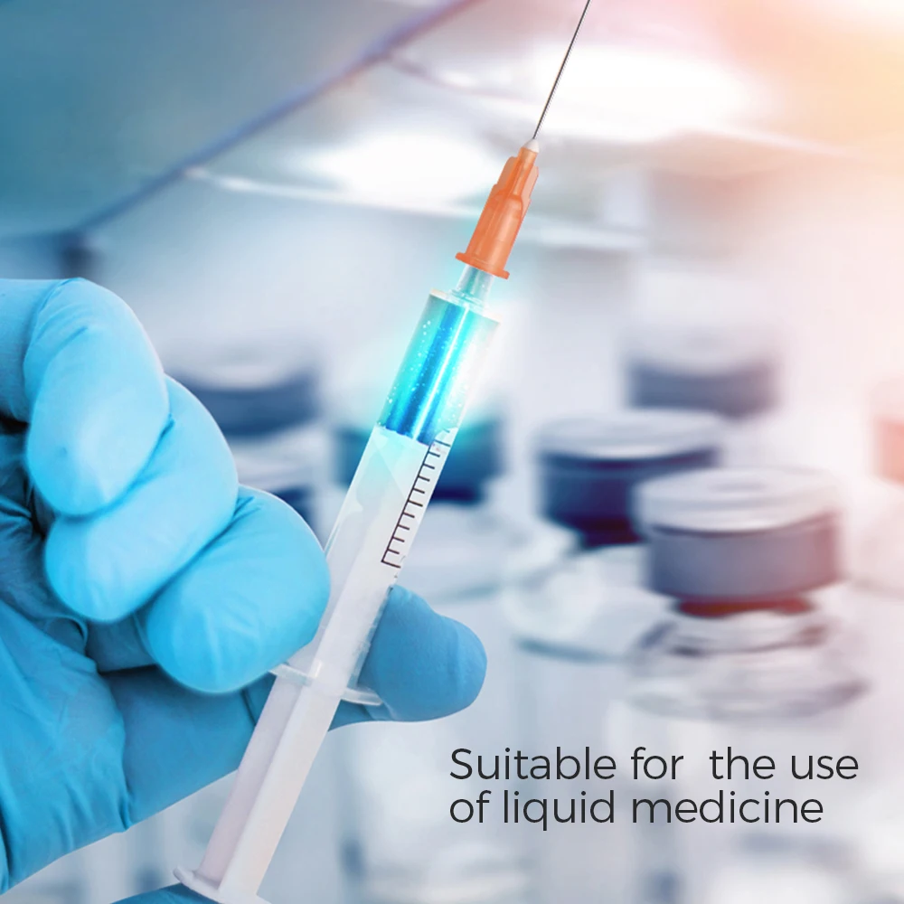 KDL CE ISO Certificate High Quality  3 parts Disposable Luer Lock Syringe 2ml 3ml  5ml 10ml 20ml 50ml 60ml Syringe with Needle