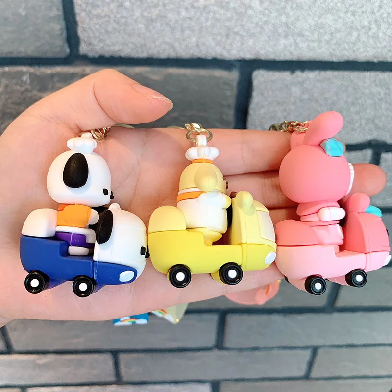 Sanrioed Kuromi Keychain Cute Cinnamoroll My Melody Keyring Children Pochacco Pendant Keychains Gifts