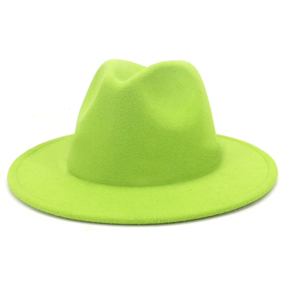 Высококачественная Мужская шерстяная однотонная Панама в стиле джаз фетровая шляпа Федора шляпы для женщин унисекс с пользовательским логотипом низкий минимальный заказ