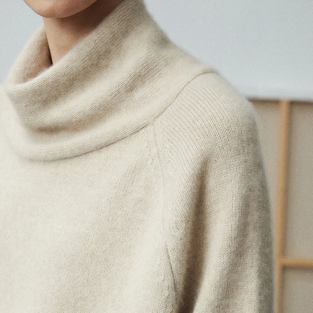 Mongolia pullover turtleneck cachemire 100% product 100 % pure cashmere sweater for women dama tricot manufacturer