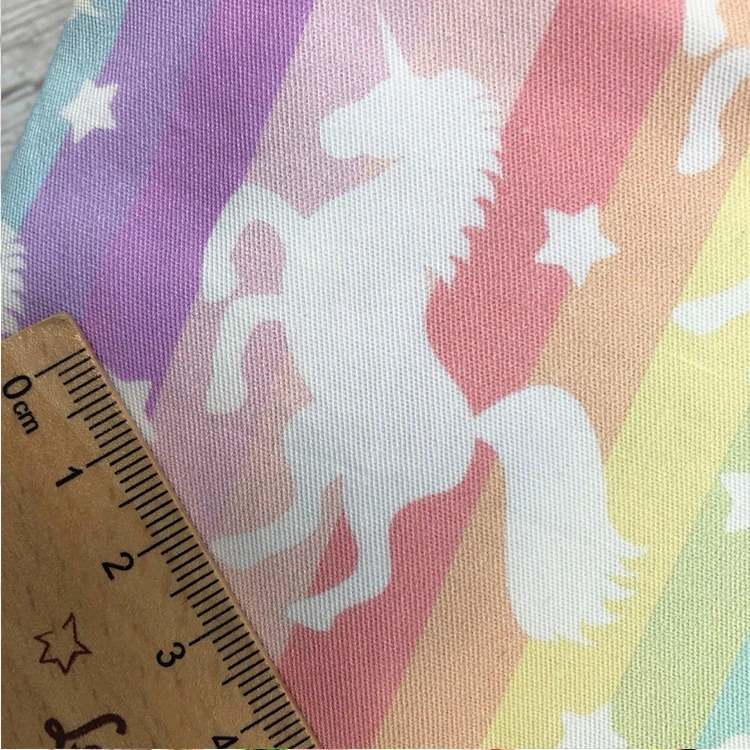 New Type Custom Fabric Print 100% Cotton Woven Twill Fabric for baby shirts