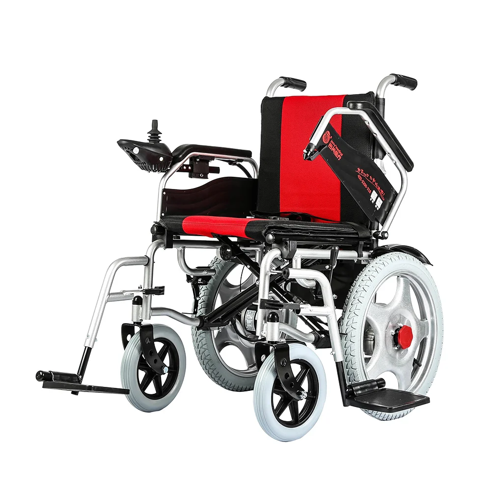 Jerry Portable Safety Handicapped Disabled Patient Folding Electric Wheelchair Lightweight