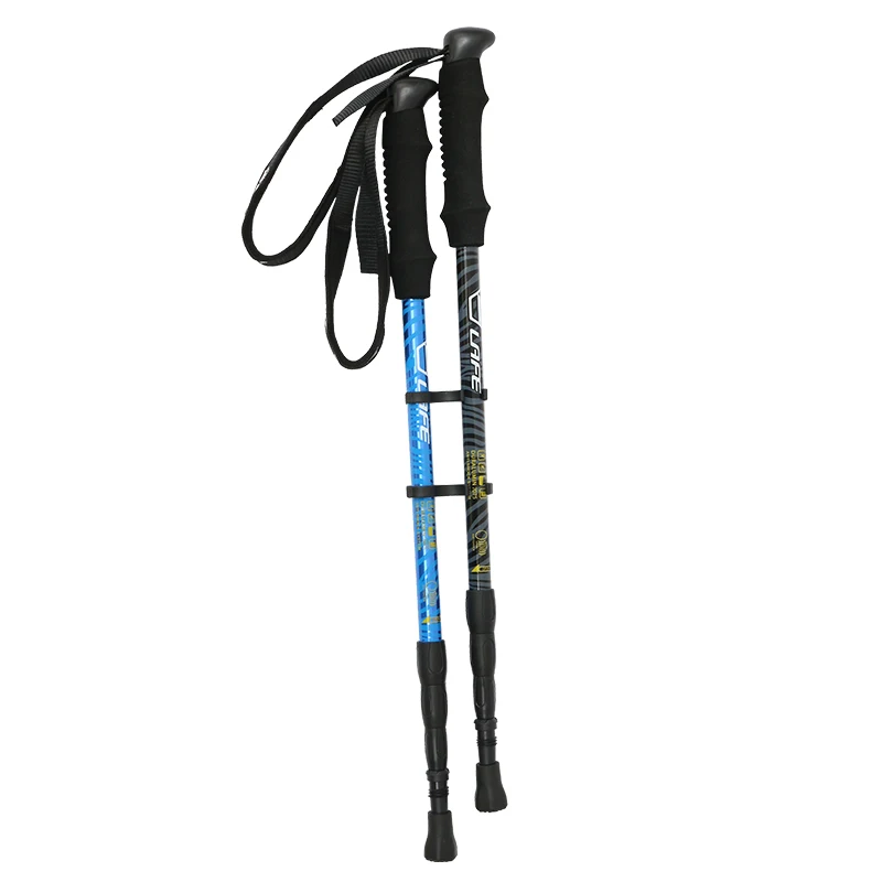 Nordic Walking Trekking Poles - 2 Pack with Antishock, Telescopic, Collapsible, Ultralight for Hiking