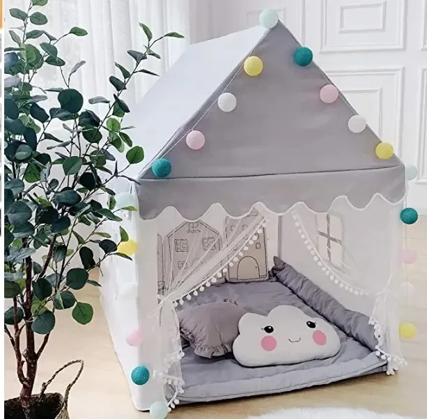 Kids Baby Princess Game Children Birthday Flowers Teepee House Outdoor Castle Playing Indoor Playhouse child tent