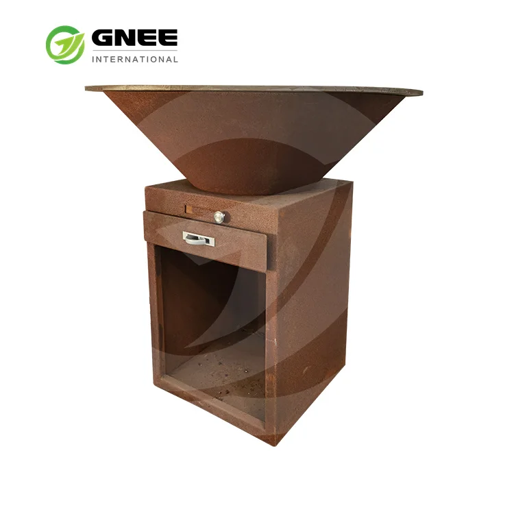 wood fired barbecue corten steel top sale corten steel bbq grill