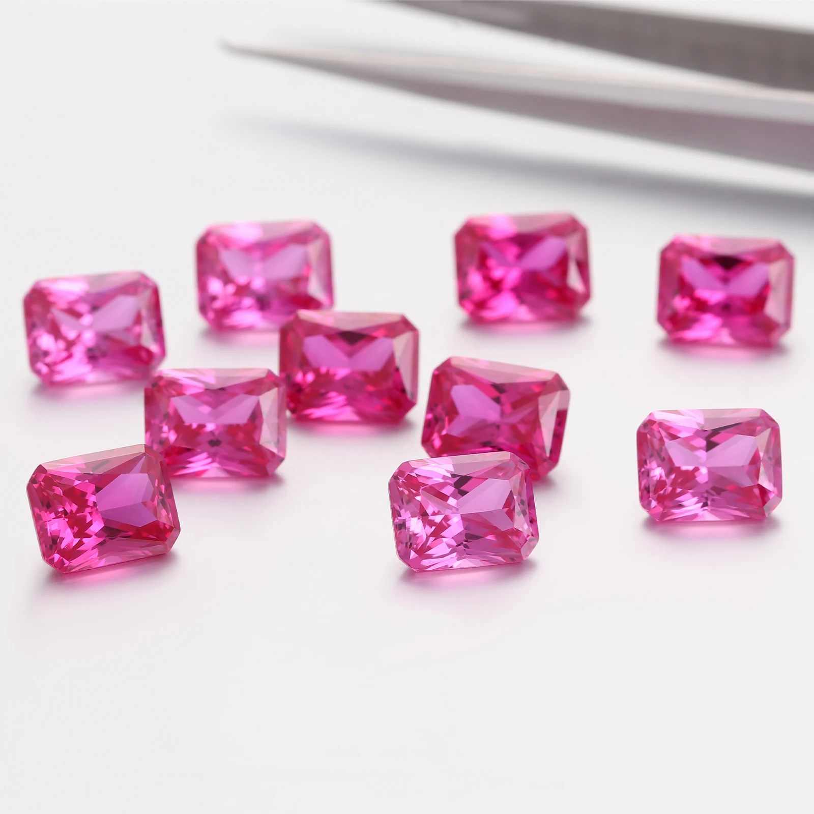 Wholesale Price Lab Created Sapphire 1ct 2ct Custom Size Radiant Cushion Oval Pear Shape Red Ruby Lab Grown Sapphire for Jewelry