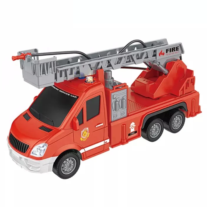 2023 Новый инерционный 1:16 музыкальный светлый пластиковый пожарный автомобиль игрушки пожарный двигатель игрушка пожарная машина