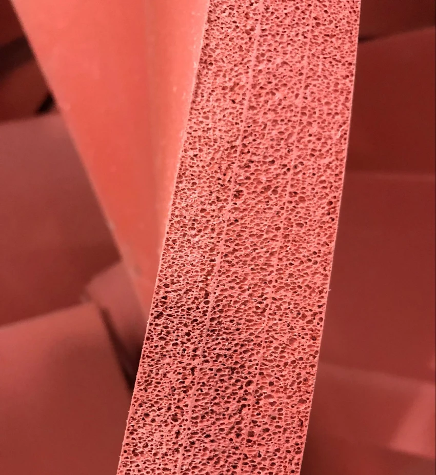 
High temperature resistant cellular rubber sheet products 