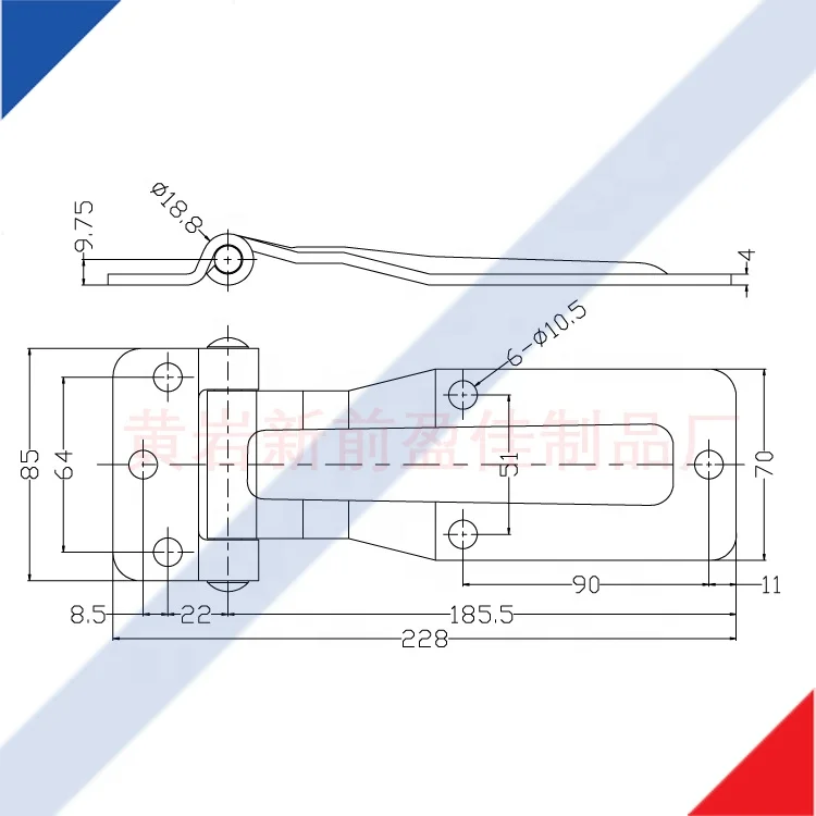 01147 High Quality Cargo Trailer Heavy Duty Truck Door Hinge