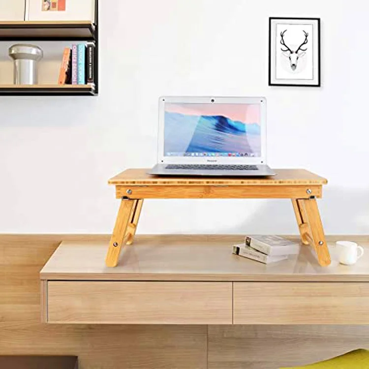 
Laptop Desk Bed Tray Table Bamboo for Writing Reading Eating 