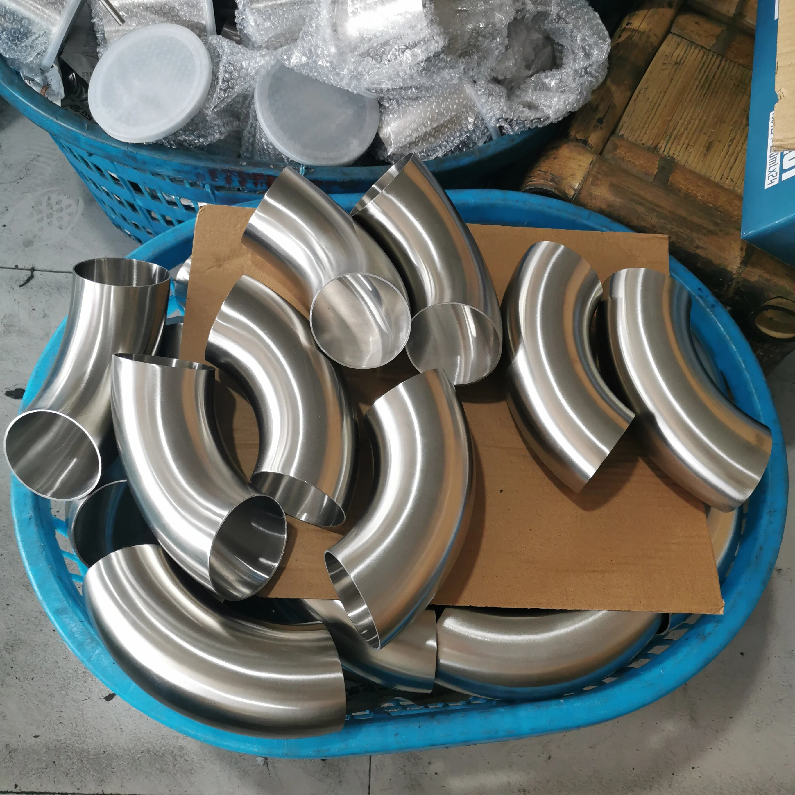 Stainless Steel  Sanitary 76mm Pipe fittings of Welded 45degree Bend/Elbow