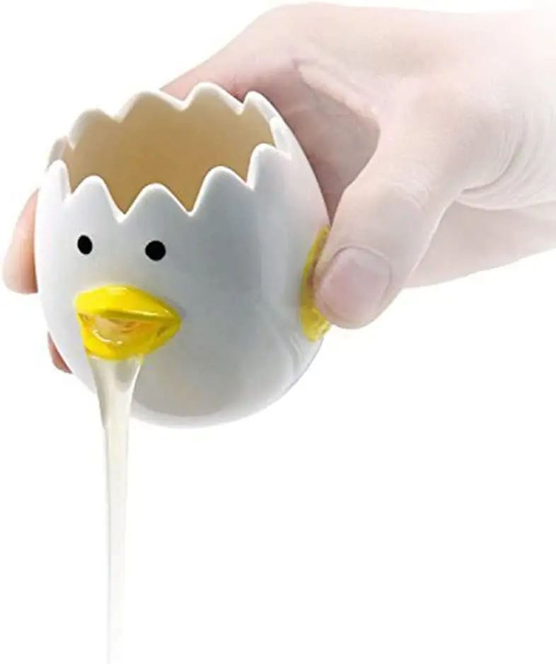 Cute Ceramics Vomiting Chicken Egg Yolk White Separator Practical Household Small Egg Filter Splitter Kitchen Gadget