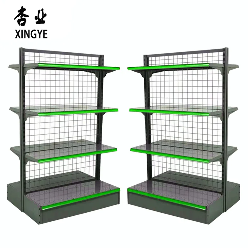 High Quality Heavy Duty Cold-Rolled Steel Gondola Grid Supermarket