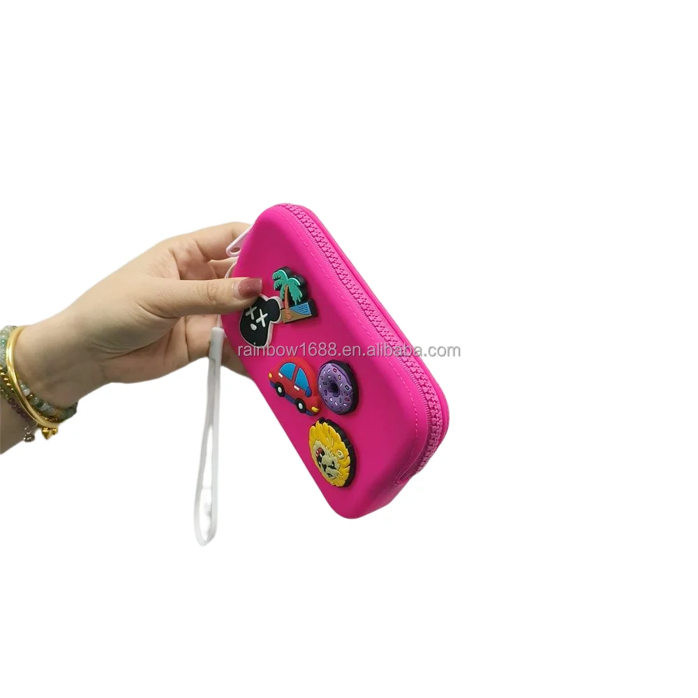 Silicone Purse Wholesale Silicone Pouch Cute Cartoon Coin Purse Mini Wallet With Zipper