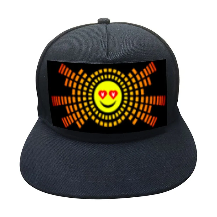 EL Cap Wireless Custom Light Up EL Hat /Sound Activated wireless led Cap/el flashing Cap with inverter for party