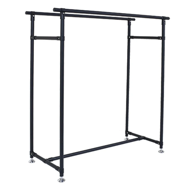 double bedroom clothes hanger storage stand dress cloth drying rack
