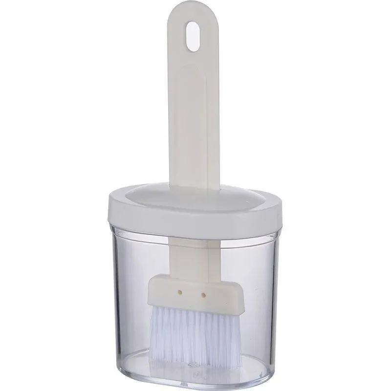 Wholesale Portable Silicone Oil Brush BBQ Kitchen Food Grade Pot Tool Set 2 In 1 With Plastic Bottle For Cooking Barbecue Grill