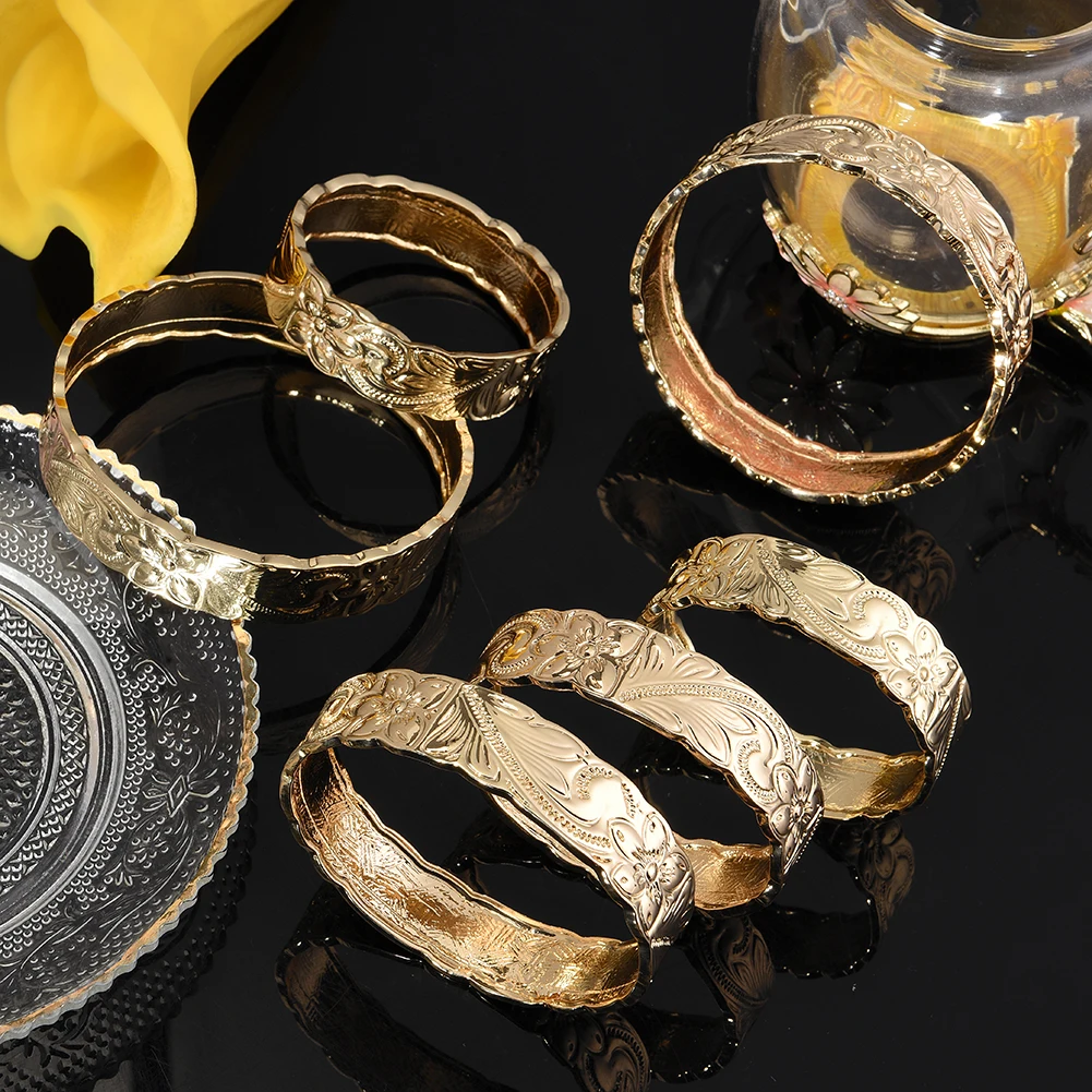 Exaggerated hawaiian style multi choice bracelet fine carving flower bracelet for unisex