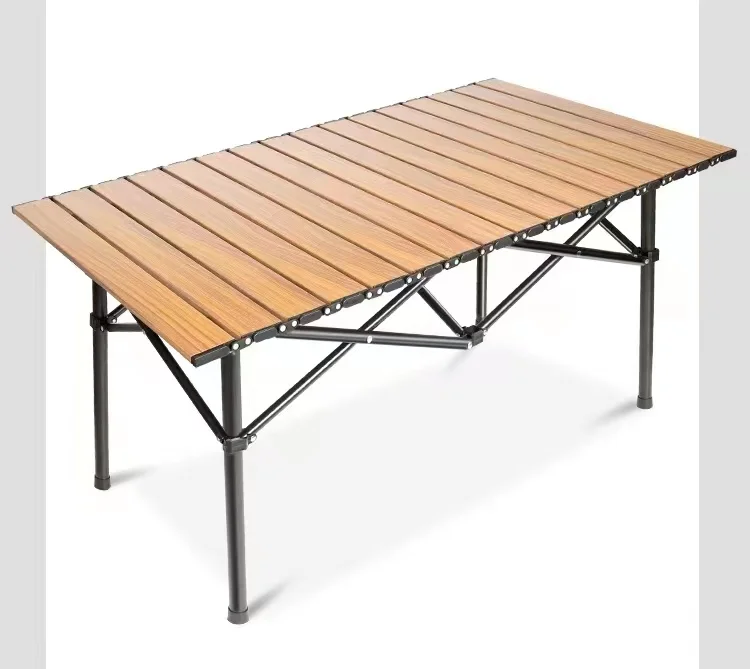 Outdoor Cheap Furniture Portable Folding Picnic Dining Table Garden Picnic Egg Roll Table Patio Foldable Camping Table