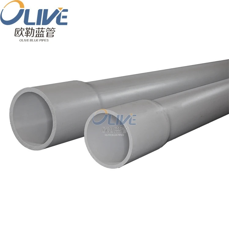 350mm 450mm large pipe plastic water pipe with 800mm diameter pvc drainage pipe grey