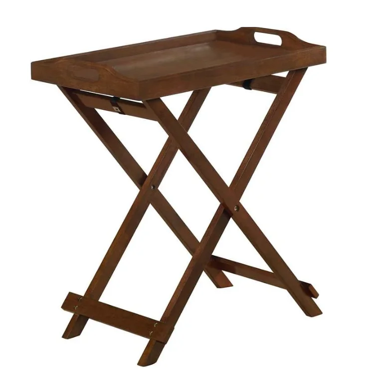 Wooden Folding Dinner Table Tv Tray Coffee Stand Serving Snack Tea Portable Tray Sofa Side Table