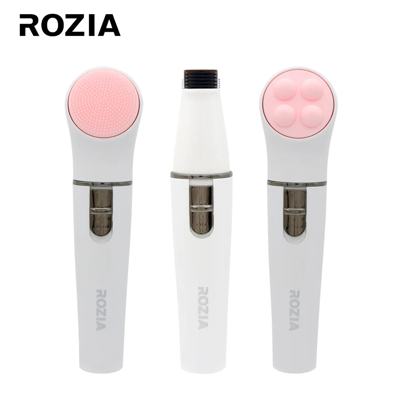 Rozia  3 in 1 Ladies Facial epilator cleaning brush face massage face spa for women